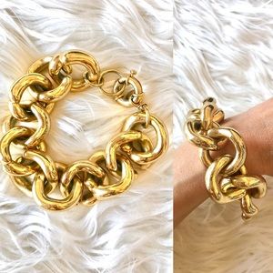 J. Crew Chunky Gold Link Bracelet